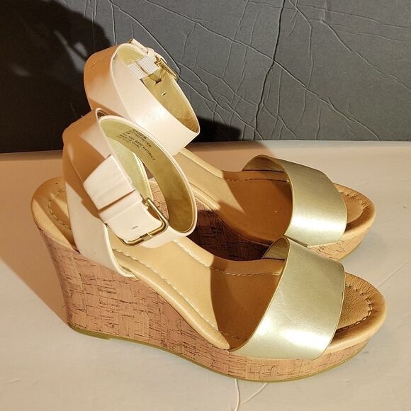 SEVEN DIALS  ANKLE STRAP OPEN TOE WEDGE STYLE HEEL SANDAL G1 - Picture 5 of 14